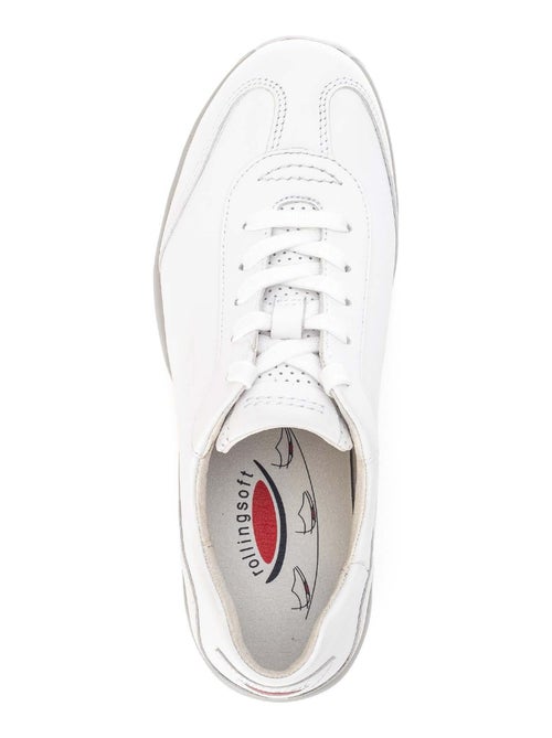 Baskets Rolling Soft Blanche en cuir - Kiabi