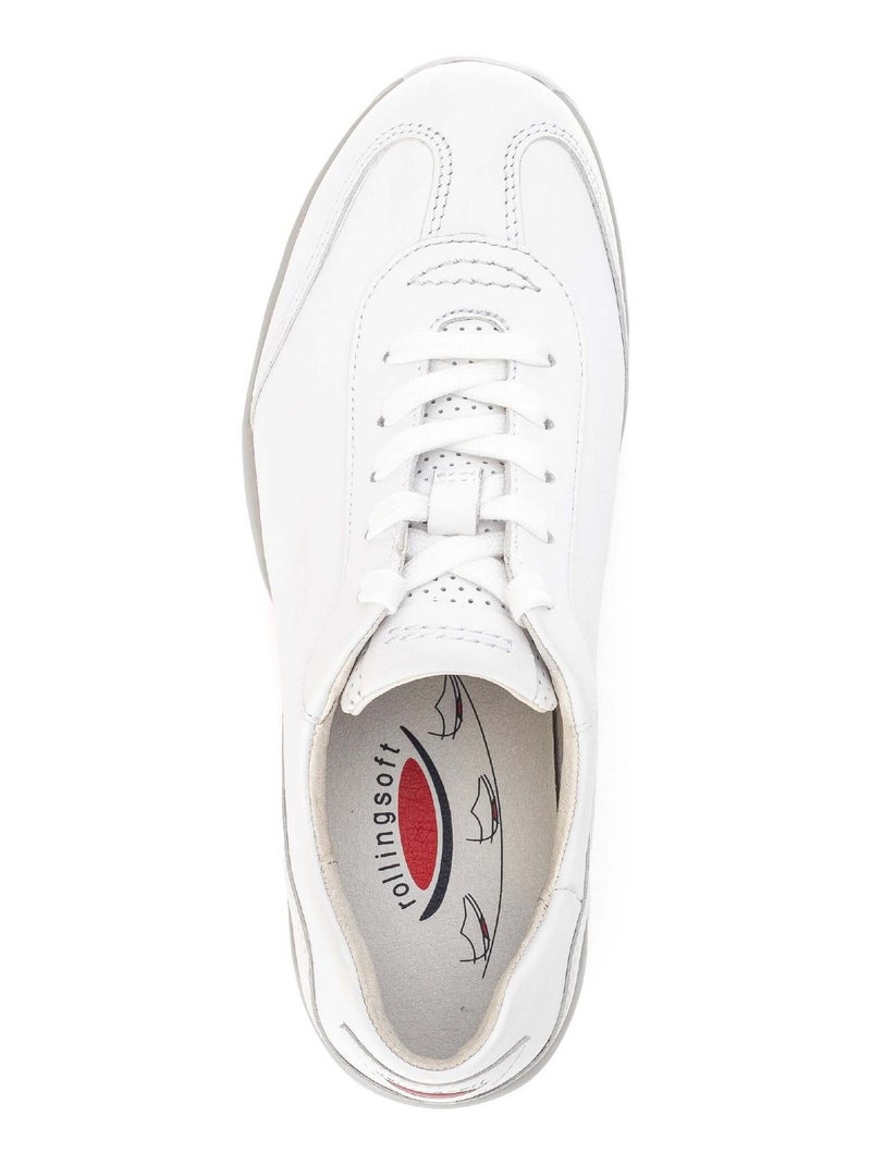 Baskets Rolling Soft Blanche en cuir Blanc - Kiabi