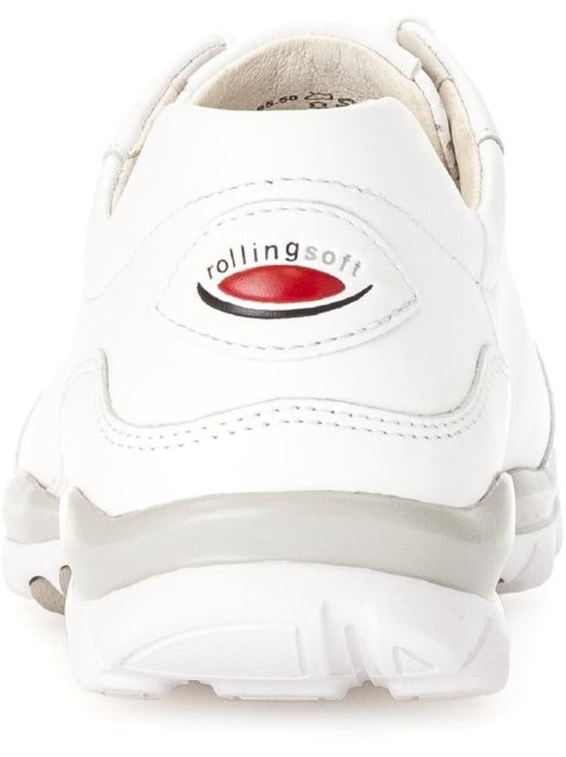Baskets Rolling Soft Blanche en cuir Blanc - Kiabi