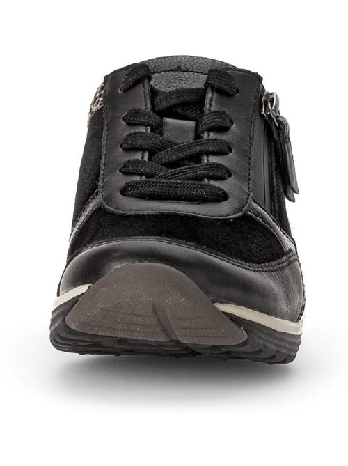Baskets rolling soft en cuir et daim (adaptée hallux valgus) - Kiabi Baskets rolling soft en cuir et daim (adaptée hallux valgus) - Kiabi