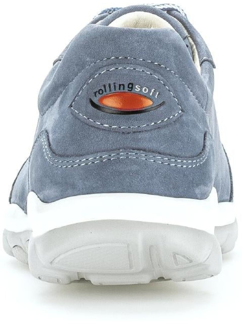 Baskets rolling soft  en daim Bleu - Kiabi