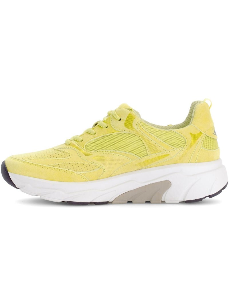 Baskets rolling soft  en daim et textile Jaune - Kiabi