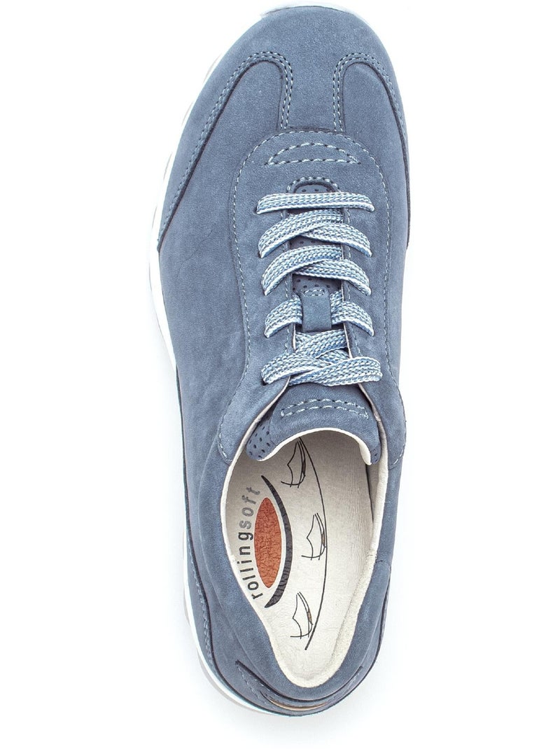 Baskets Rolling Soft  en Nubuck Bleu - Kiabi