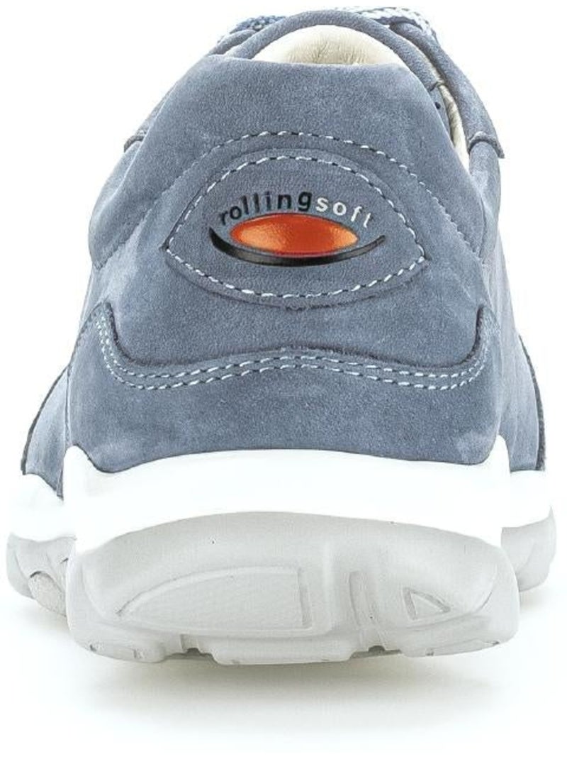 Baskets Rolling Soft  en Nubuck Bleu - Kiabi