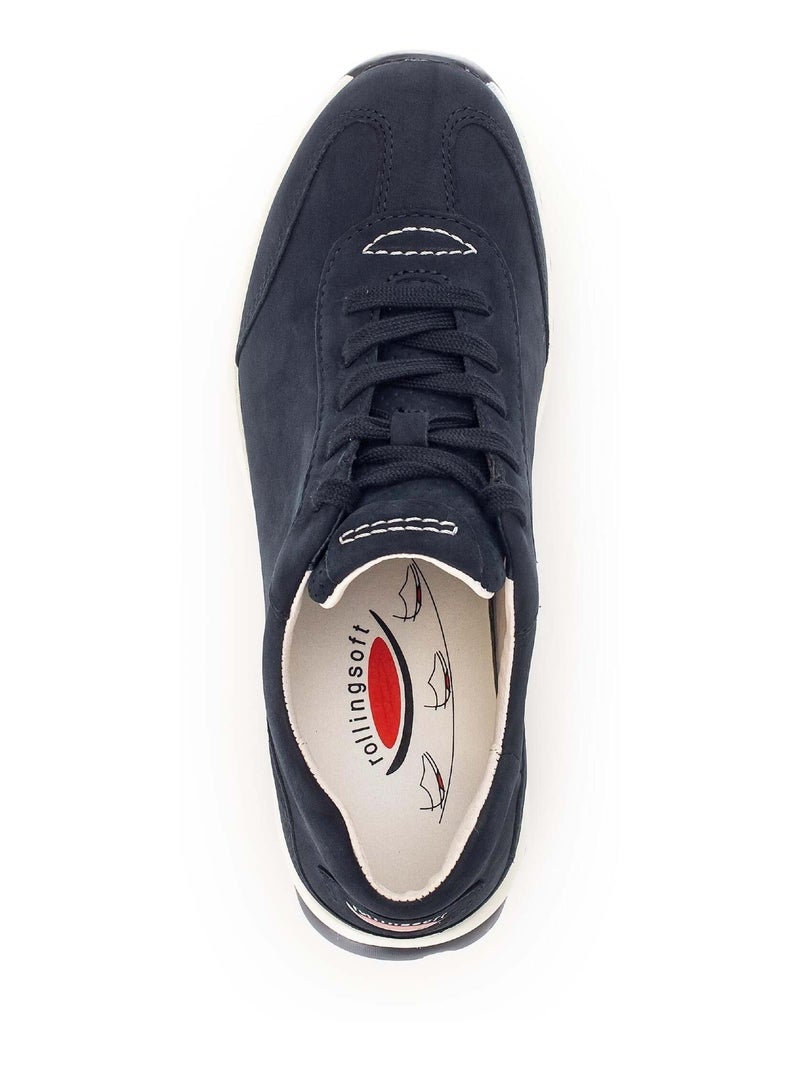 Baskets Rolling Soft  en Nubuck Bleu - Kiabi