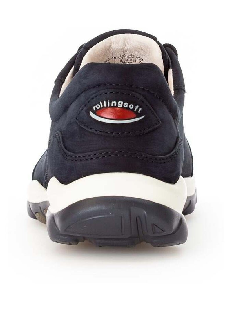 Baskets Rolling Soft  en Nubuck Bleu - Kiabi