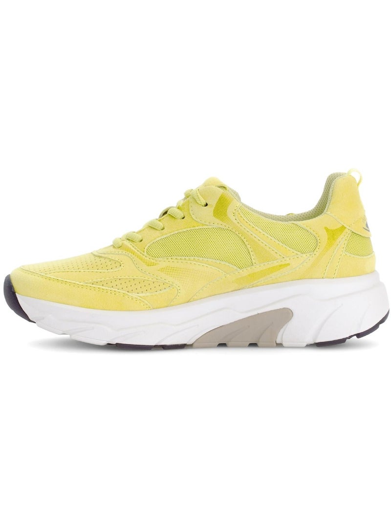 Baskets Rolling Soft  en nubuck et textile Jaune - Kiabi
