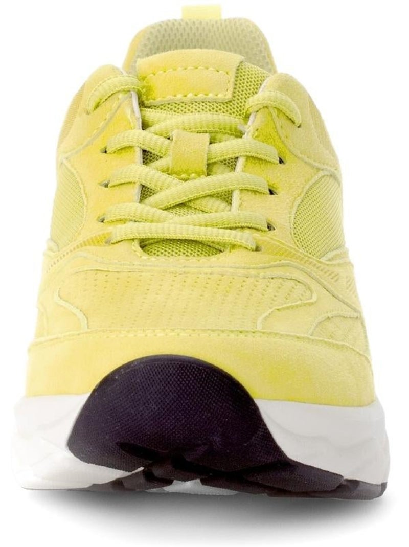 Baskets Rolling Soft  en nubuck et textile Jaune - Kiabi