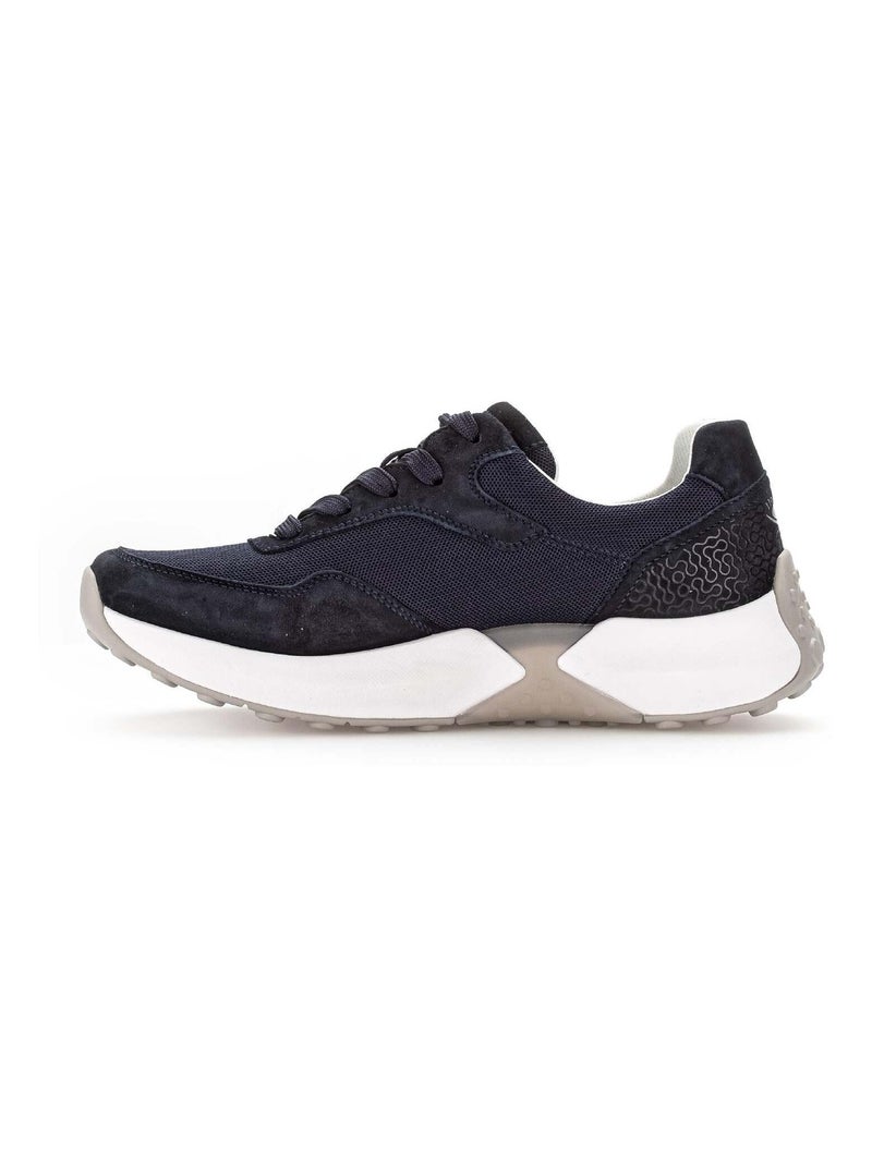 Baskets Rollingsoft  en Nubuck et textile Bleu - Kiabi