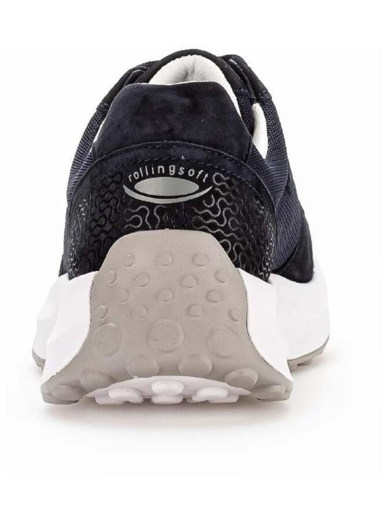 Baskets Rollingsoft  en Nubuck et textile Bleu - Kiabi