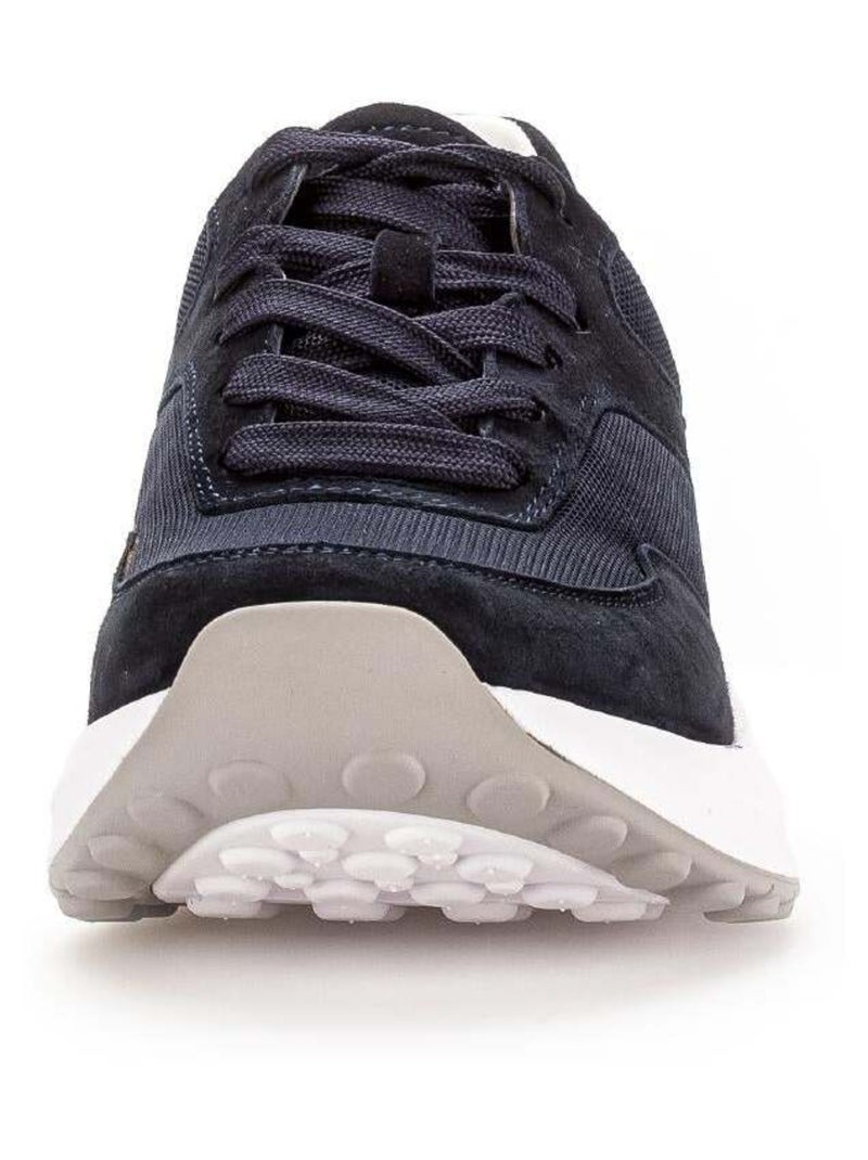 Baskets Rollingsoft  en Nubuck et textile Bleu - Kiabi