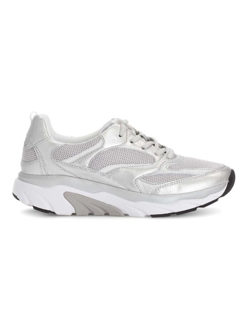 Baskets Rollingsoft  et irisées en cuir et textile - Kiabi