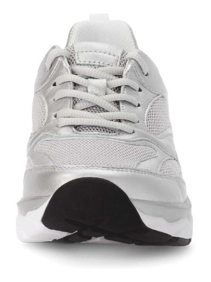 Baskets Rollingsoft  et irisées en cuir et textile Blanc - Kiabi
