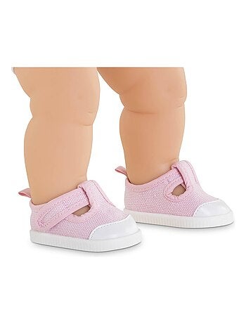 Baskets roses pour poupon 36 cm