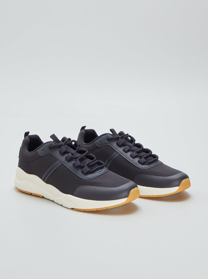 Baskets running avec semelle épaisse Bleu marine - Kiabi