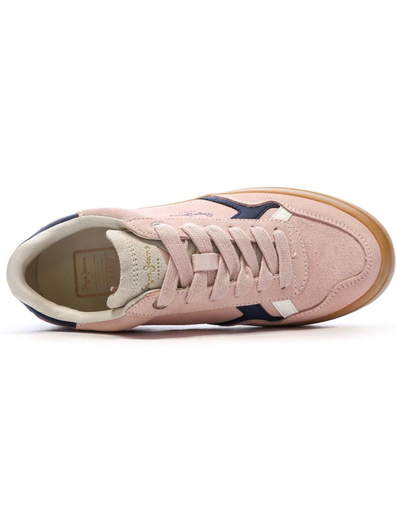 Baskets s Femme Pepe jeans Travis Retro Rose - Kiabi