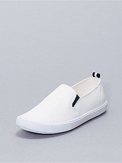 Baskets sans lacets avec perforations fantaisies - Kiabi