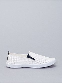 Baskets sans lacets avec perforations fantaisies - Kiabi