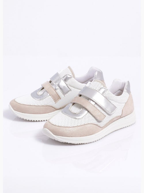 Baskets scratchées souples largeur confort - Afibel - Kiabi