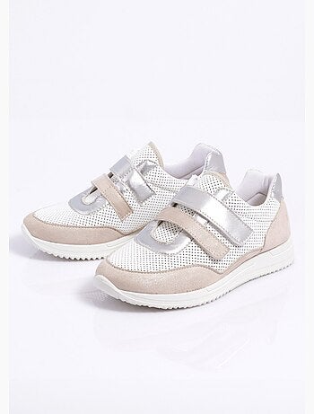 Baskets scratchées souples largeur confort