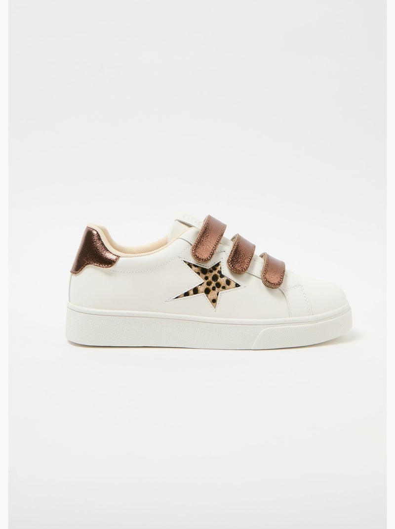 Baskets scratchs et talon contrastés - AFIBEL Blanc - Kiabi