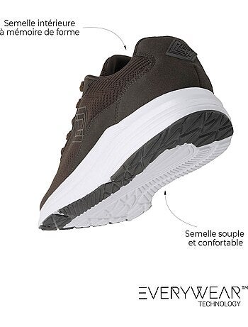Baskets semelle mousse everywear mémoire de forme isotoner