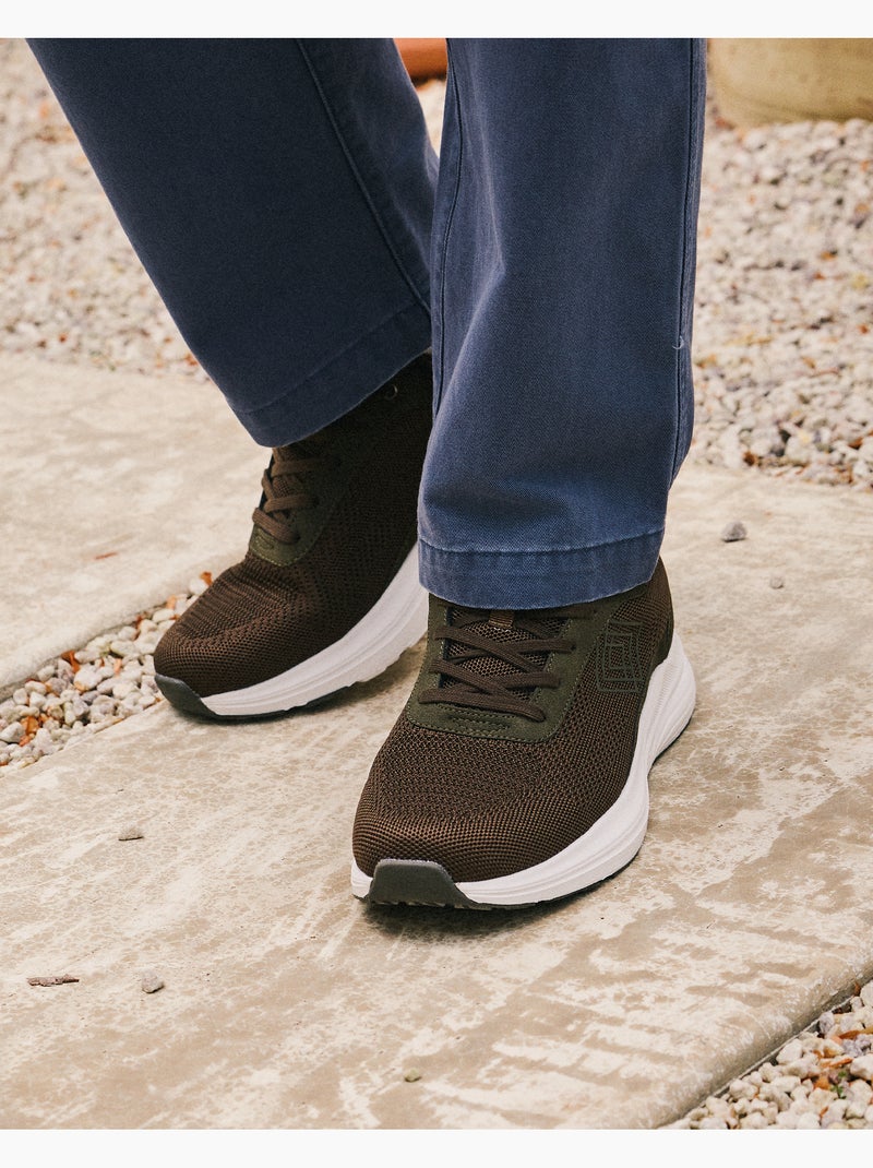 Baskets semelle mousse everywear mémoire de forme  isotoner Kaki - Kiabi