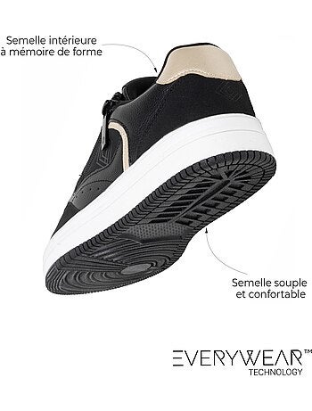 Baskets semelle mousse everywear mémoire de forme isotoner