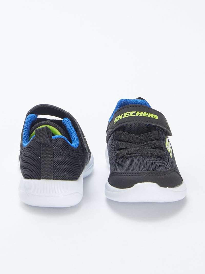 Baskets 'Skechers' à scratchs et lacets élastiqués noir - Kiabi