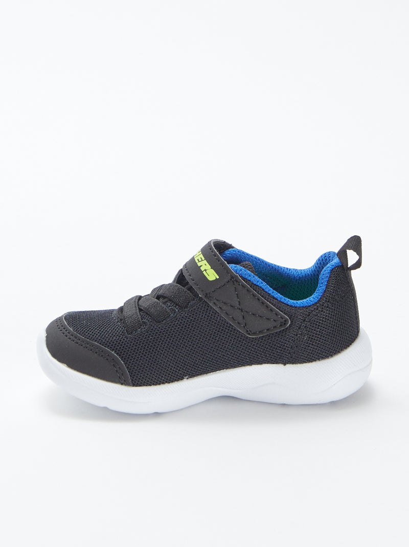 Baskets 'Skechers' à scratchs et lacets élastiqués noir - Kiabi