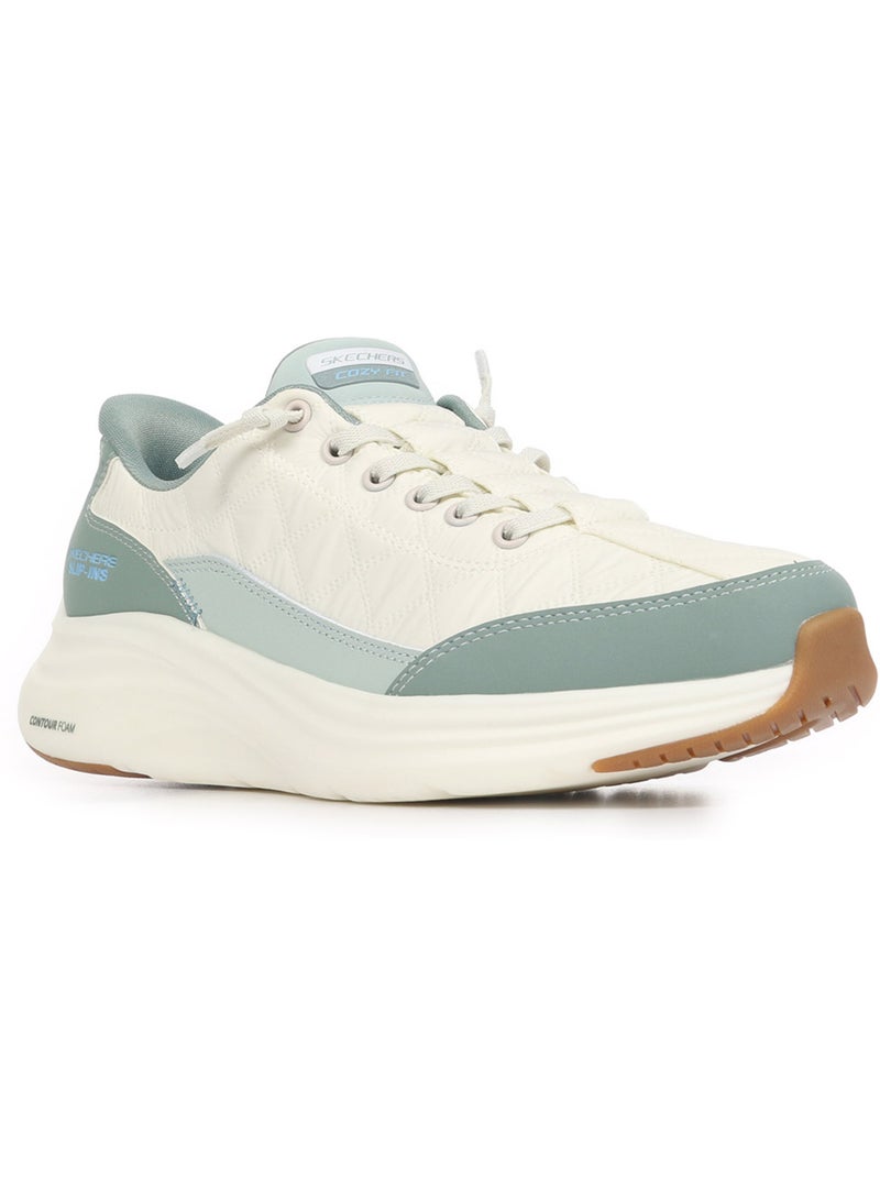 Baskets Skechers Contour Foam Blanc Bleu ciel - Kiabi