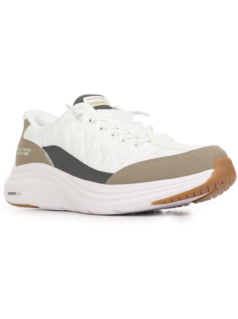 Baskets Skechers Contour Foam Cozy Fit Blanc Gris - Kiabi