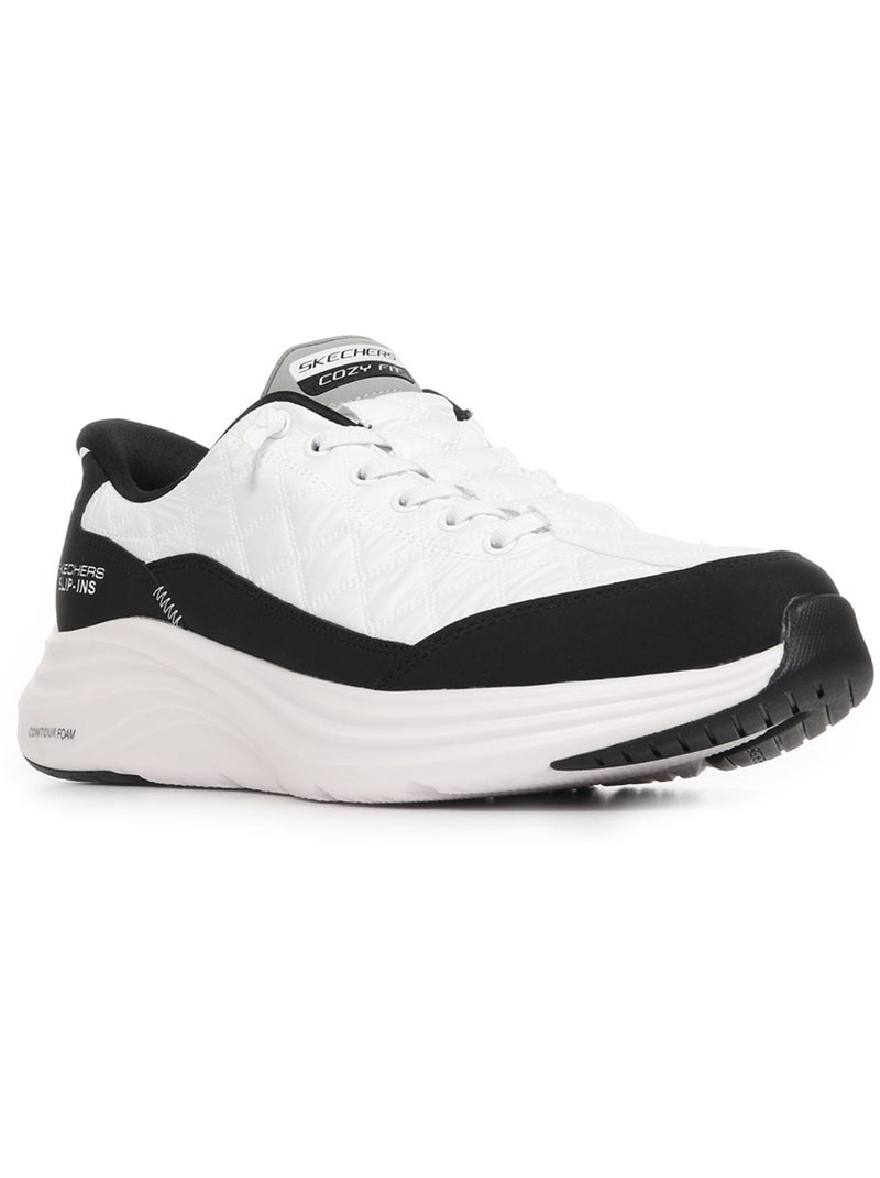Baskets Skechers Contour Foam Cozy Fit Blanc Noir - Kiabi
