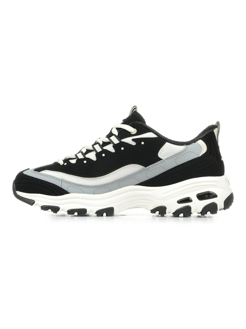 Baskets Skechers D'Lites Smooth Nos Slip Ins Noir Blanc - Kiabi