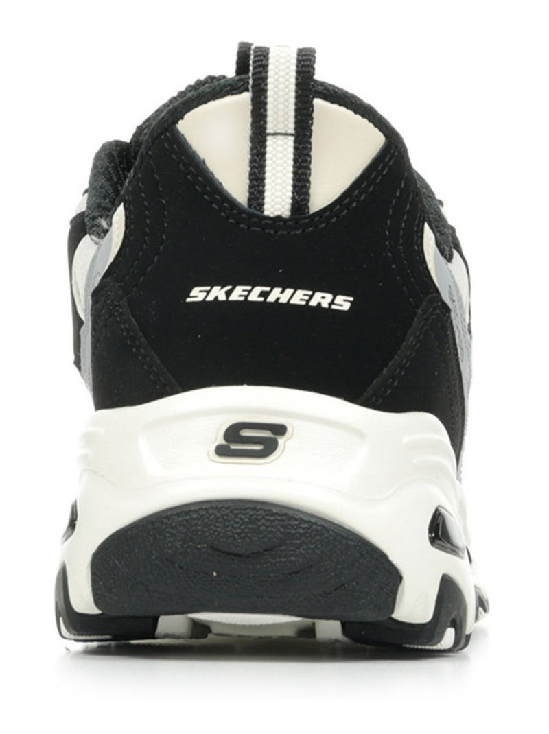 Baskets Skechers D'Lites Smooth Nos Slip Ins Noir Blanc - Kiabi