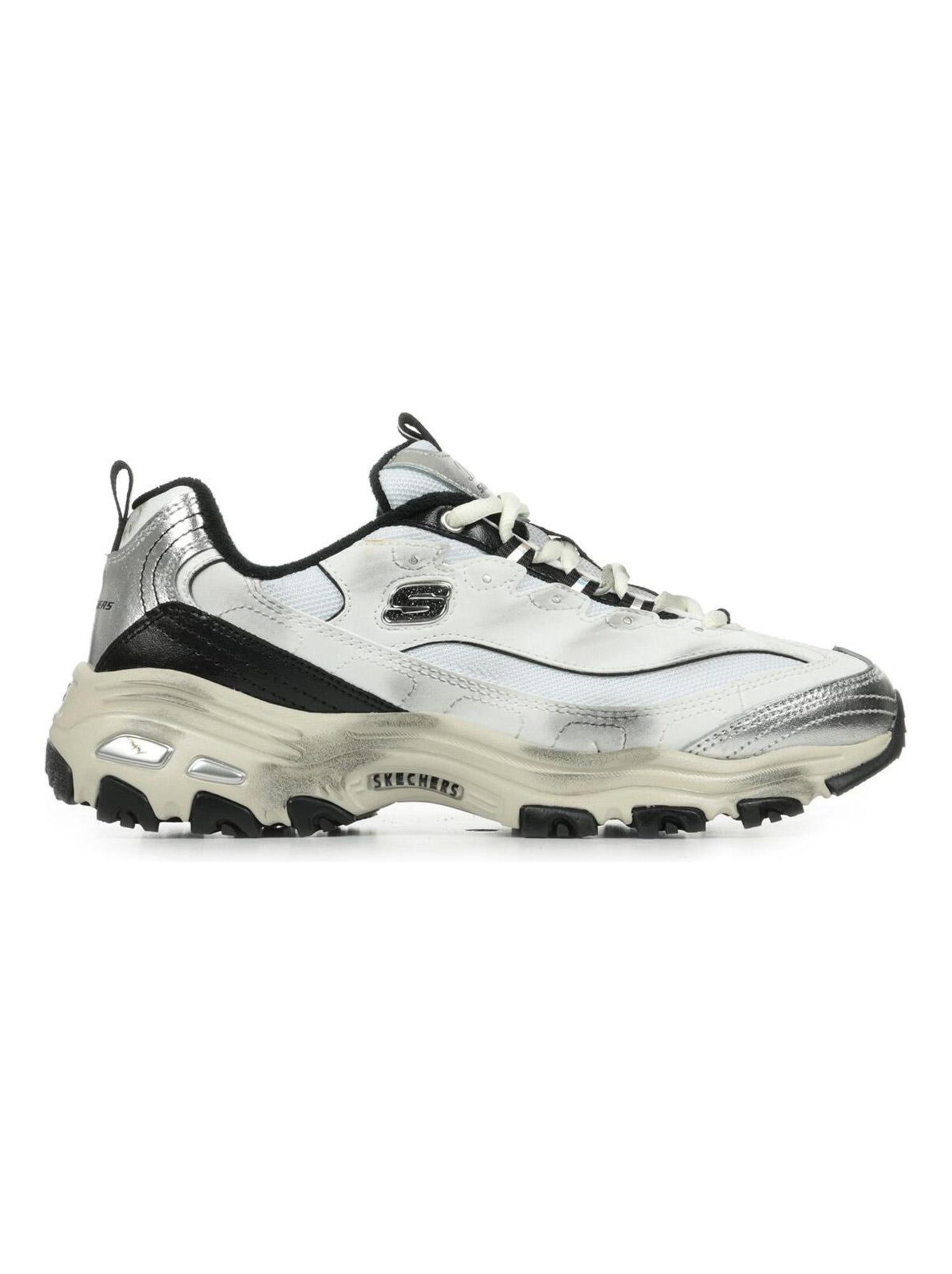 Skechers d'lites noir et blanc on sale