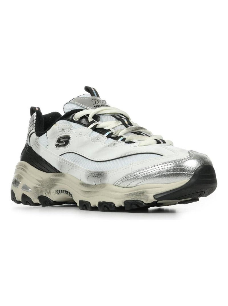 Baskets Skechers D'Lites Vintage Vision Blanc Noir Gris - Kiabi