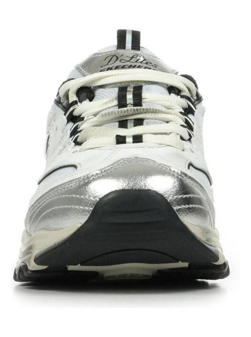 Baskets Skechers D'Lites Vintage Vision Blanc Noir Gris - Kiabi