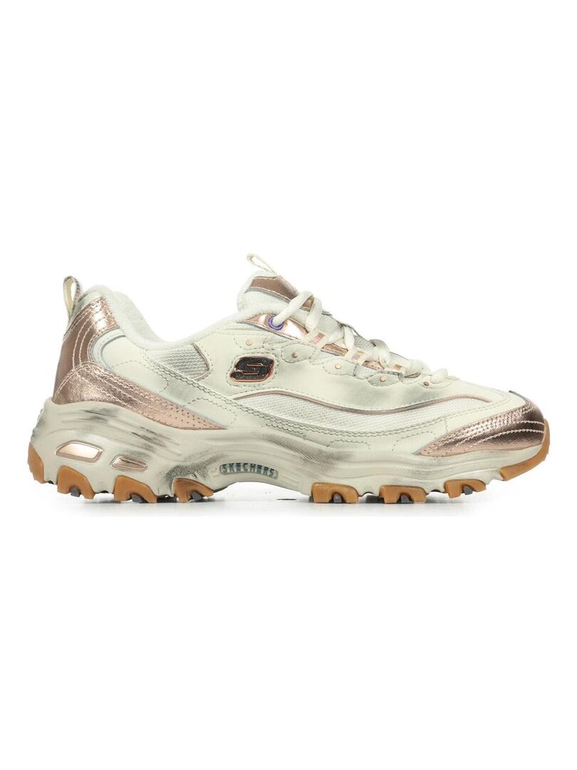 Baskets Skechers D'Lites Vintage Vision Blanc Rose Gris - Kiabi