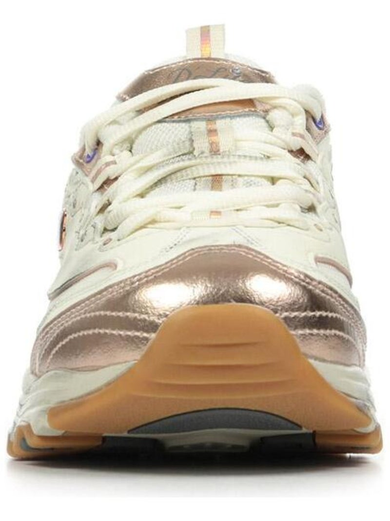 Baskets Skechers D'Lites Vintage Vision Blanc Rose Gris - Kiabi