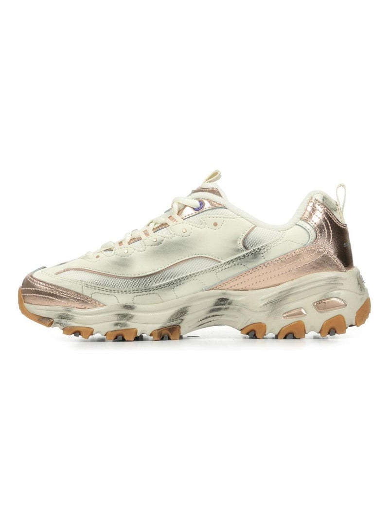 Baskets Skechers D'Lites Vintage Vision Blanc Rose Gris - Kiabi