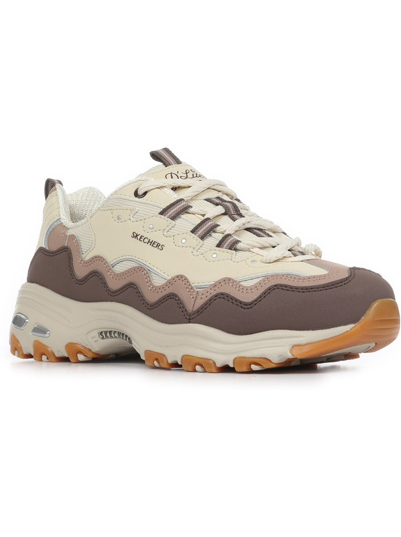 Baskets Skechers D'Lites Vintage Wave Beige - Kiabi