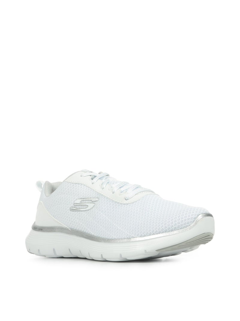 Baskets Skechers Flex Appeal 5.0 Uptake Blanc Argenté - Kiabi