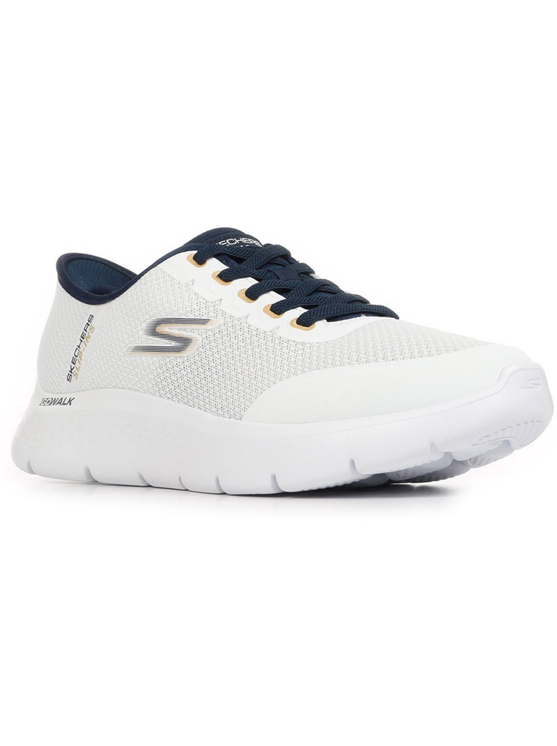 Baskets Skechers Go Walk Flex Netro Blanc Bleu marine - Kiabi