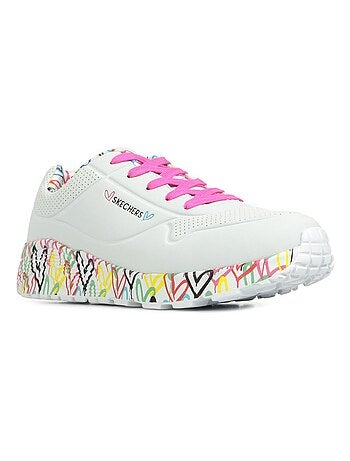 Basket Basse à Lacets Skechers Juniors Uno Lite-Lovely Luv