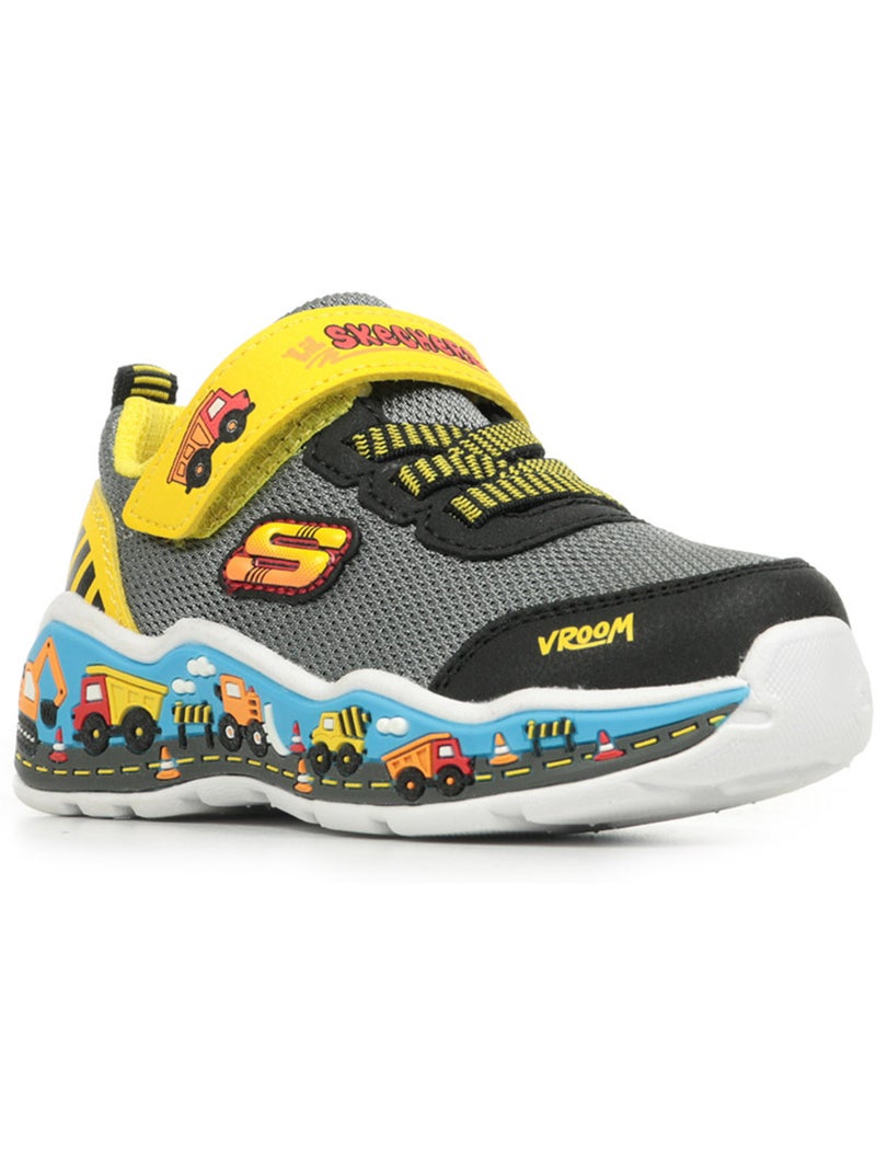 Baskets skechers play scene Gris Jaune Noir - Kiabi