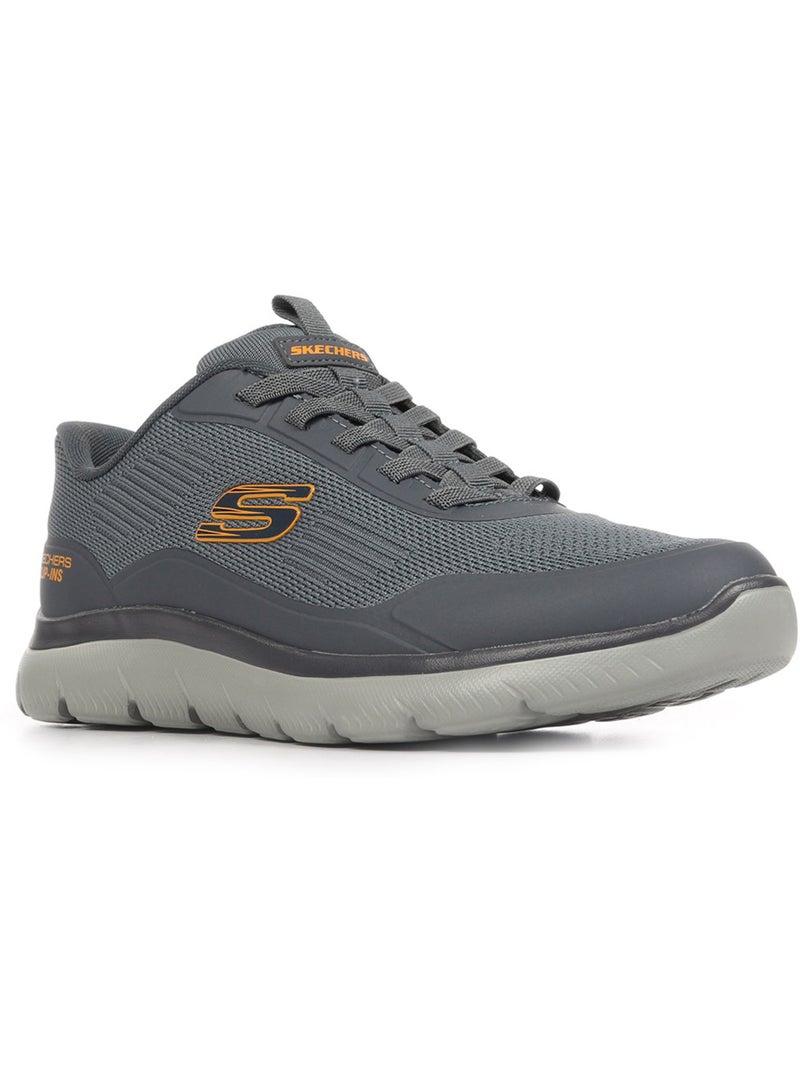 Baskets Skechers Summits Leyter Gris Orange - Kiabi