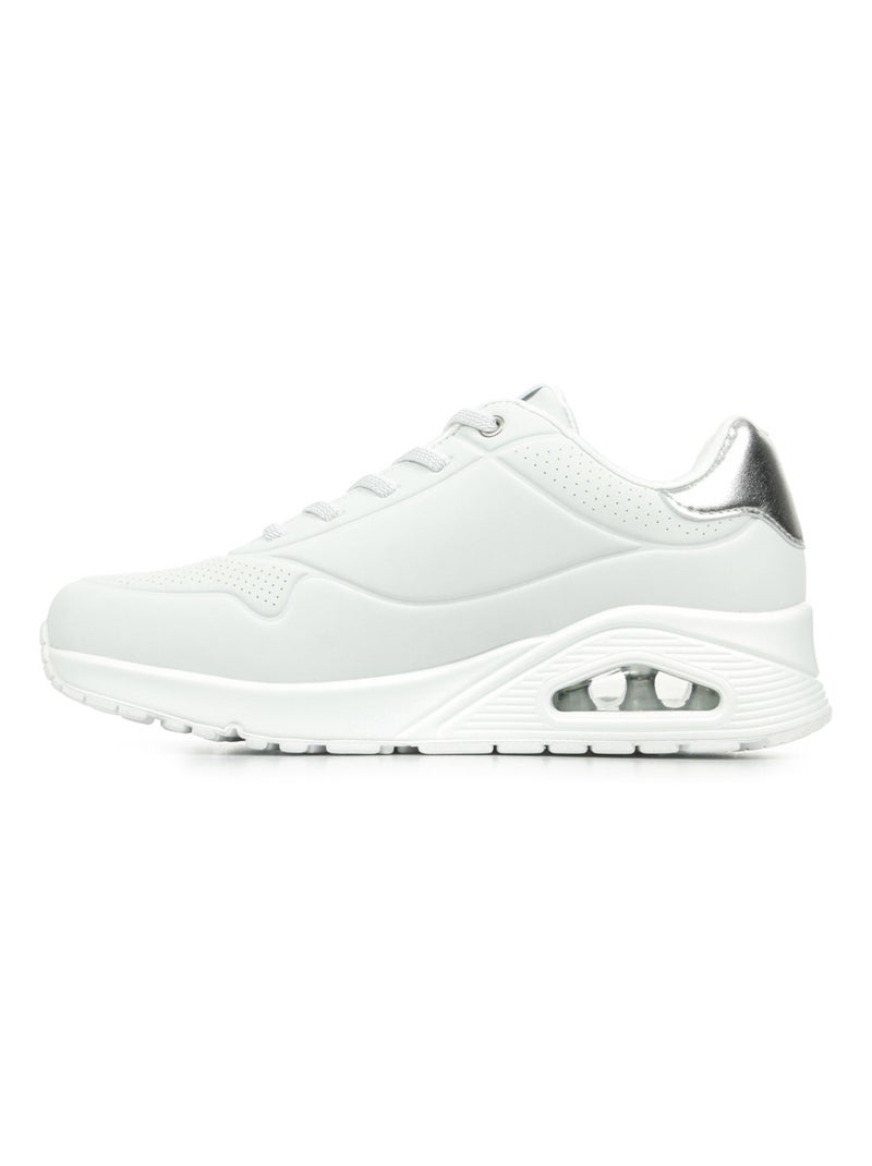 Baskets Skechers Uno Blanc Argenté - Kiabi