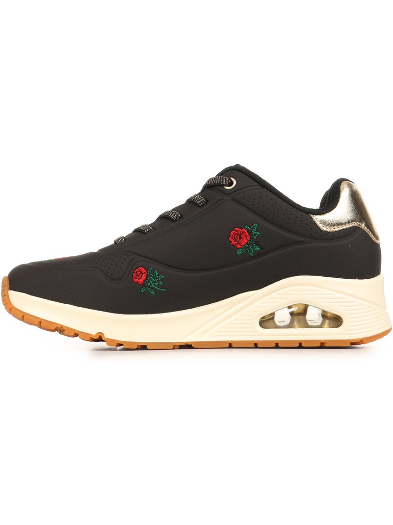 Baskets Skechers Uno Champagne & Roses Noir Rouge - Kiabi