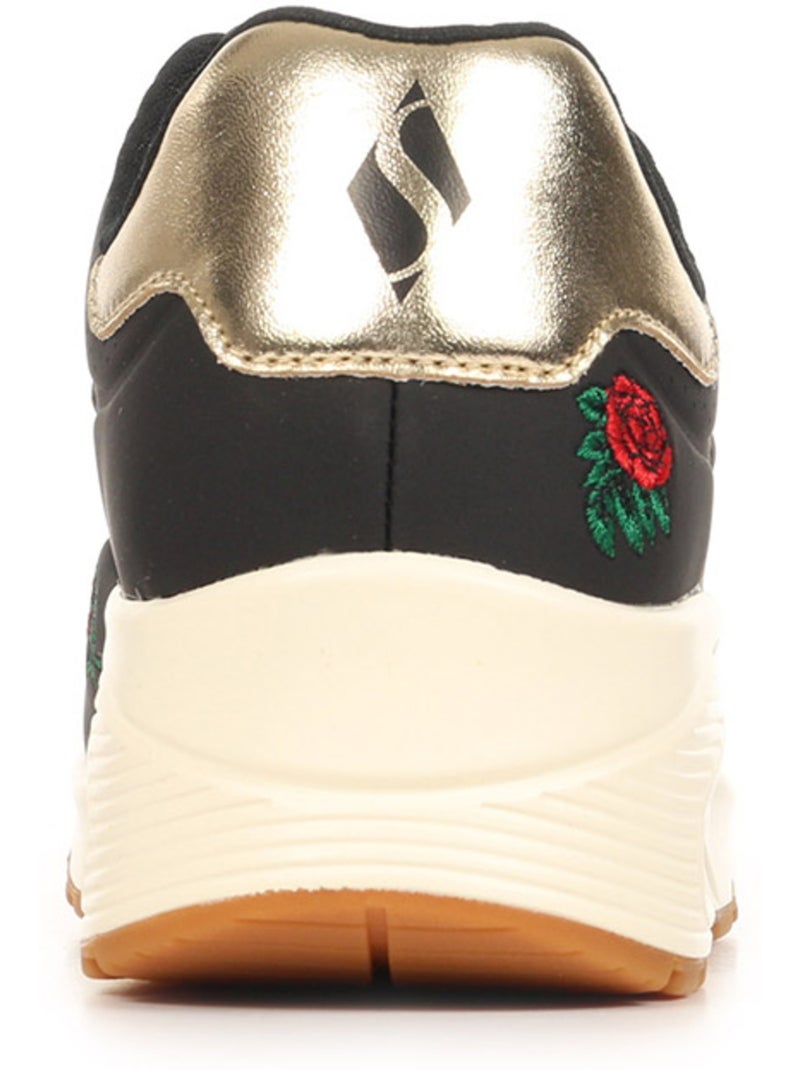 Baskets Skechers Uno Champagne & Roses Noir Rouge - Kiabi